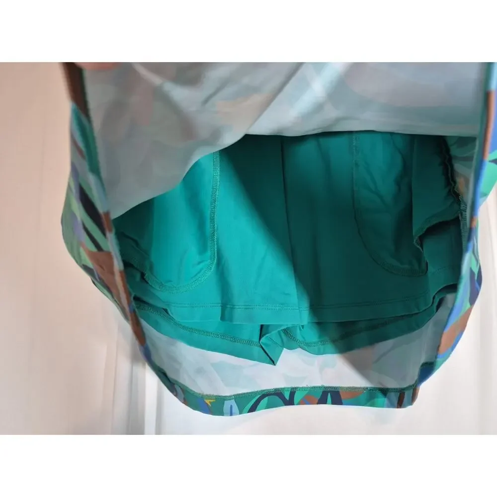 J. McLaughlin Green Blue Tropical Skort XS
